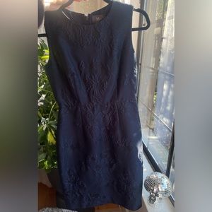 Max Mara navy blue dress with floral detail